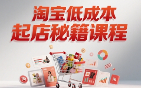 淘宝低成本起店系统课，助你快速起店，实现弯道超车 - 网赚资源网-网赚资源网