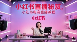 小红书直播秘笈,小红书电商直播教程-网赚资源网