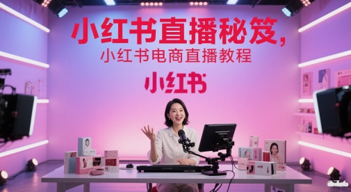 小红书直播秘笈，小红书电商直播教程 - 网赚资源网-网赚资源网