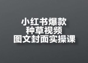 小红书爆款种草视频图文封面实操课，​开店、选品、引流、变现全流程 - 网赚资源网-网赚资源网