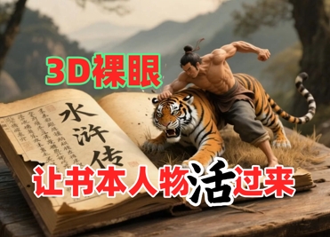 书本人物裸眼3D视频，新的玩法，流量超猛，保姆级教程 - 网赚资源网-网赚资源网