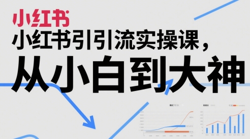 小红书引流实操课，从小白到大神-网赚资源网