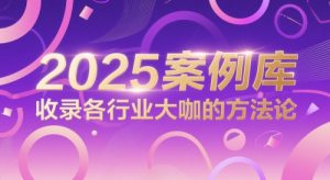 2025案例库，收录各行业大咖的方法论-网赚资源网