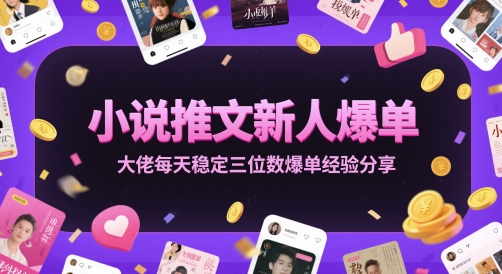 小说推文新人爆单大佬每天稳定三位数爆单经验分享 - 网赚资源网-网赚资源网