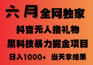 25年6月抖音无人直播最新暴力撸音浪掘金,小白可做,可批量矩阵放大,长期稳定日入1k+【揭秘】 - 网赚资源网-网赚资源网