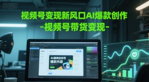 视频号变现新风口AI爆款创作-视频号带货变现-网赚资源网