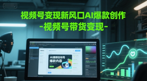 视频号变现新风口AI爆款创作-视频号带货变现 - 网赚资源网-网赚资源网