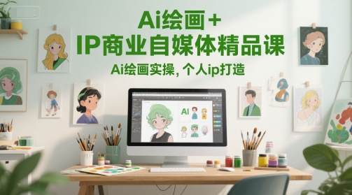 Ai绘画+IP商业自媒体精品课，Ai绘画实操，个人ip打造 - 网赚资源网-网赚资源网