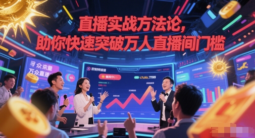 直播实战方法论，助你快速突破万人直播间门槛 - 网赚资源网-网赚资源网