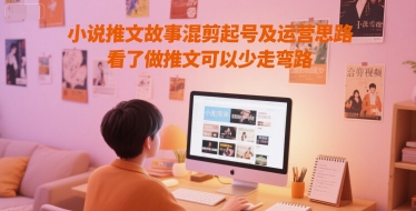 小说推文故事混剪起号及运营思路，看了做推文可以少走弯路 - 网赚资源网-网赚资源网