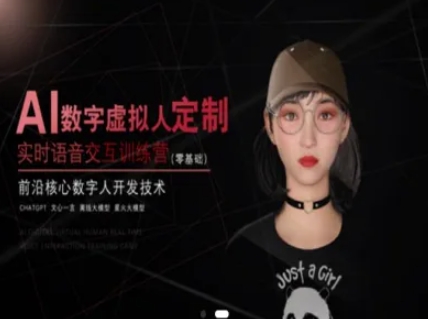 AI数字虚拟人定制，实时语音交互训练营（零基础），前沿核心数字人开发技术 - 网赚资源网-网赚资源网