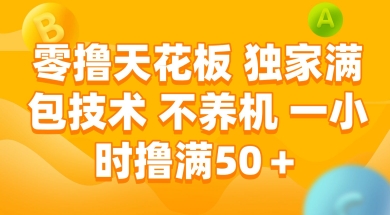 零撸天花板，独家满包技术 不养机 一小时撸满50+【揭秘】 - 网赚资源网-网赚资源网