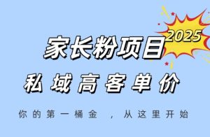 家长粉项目,一个可以长期变现暴利项目,私域高客单价,轻松完成你的人生第一桶金-网赚资源网