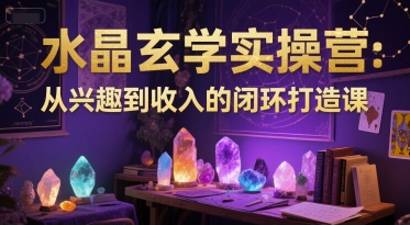 水晶玄学实操营：从兴趣到收入的闭环打造课 - 网赚资源网-网赚资源网