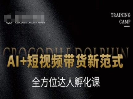 AI+短视频带货新范式，全方位达人孵化课 - 网赚资源网-网赚资源网