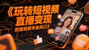 玩转短视频直播变现,把握视频号金风口-网赚资源网