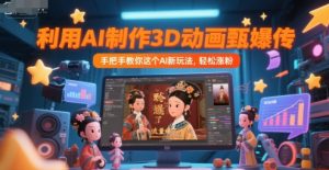 利用AI制作3D动画甄嬛传，流量爆了，手把手教你这个AI新玩法，轻松涨粉 - 网赚资源网-网赚资源网