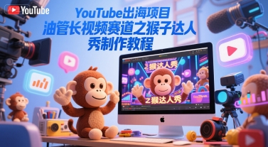 YouTube出海项目，油管长视频赛道之猴子达人秀制作教程 - 网赚资源网-网赚资源网