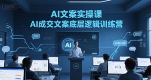 AI文案实操课,AI成交文案底层逻辑训练营-网赚资源网