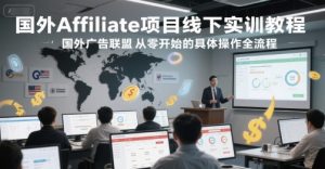 国外Affiliate项目线下实训教程,国外广告联盟从零开始的具体操作全流程-网赚资源网