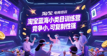 淘宝蓝海小类目训练营， 竞争小，可复制性强 - 网赚资源网-网赚资源网