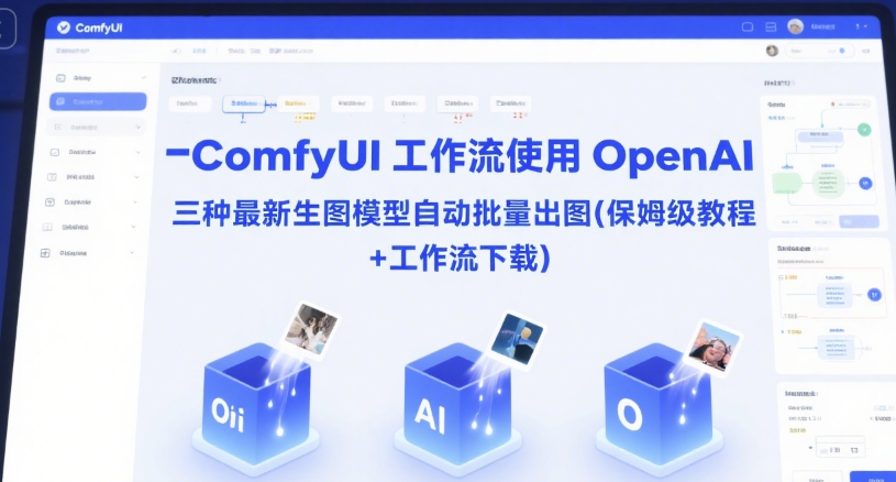 ComfyUI 工作流使用 OpenAI 三种最新生图模型自动批量出图(保姆级教程+工作流下载) - 网赚资源网-网赚资源网