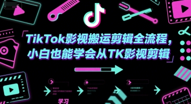 TikTok影视搬运剪辑全流程，小白也能学会从TK影视剪辑 - 网赚资源网-网赚资源网