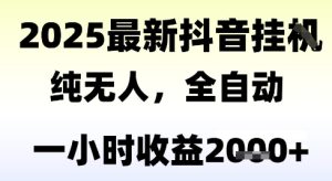 独家抖音无人撸礼物,全自动纯无人,长期稳定 一个小时收益2k+,小白当天拿结果【揭秘】-网赚资源网