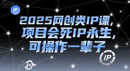 2025网创类IP课，项目会死IP永生，可操作一辈子 - 网赚资源网-网赚资源网
