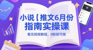 小说推文6月份指南实操课，看完视频教程，0粉就可做 - 网赚资源网-网赚资源网