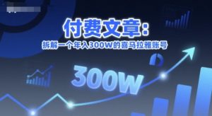 付费文章:拆解一个年入300W的喜马拉雅账号-网赚资源网