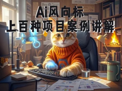 Ai风向标-附100种项目案例玩法-0基础小白到大神ai视频商业应用教学 - 网赚资源网-网赚资源网