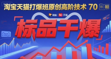 淘宝天猫打爆班原创高阶技术第70期：标品干爆 - 网赚资源网-网赚资源网