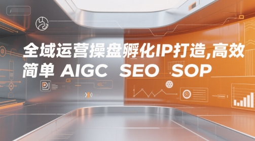全域运营操盘孵化IP打造，高效 简单 AIGC SEO SOP - 网赚资源网-网赚资源网