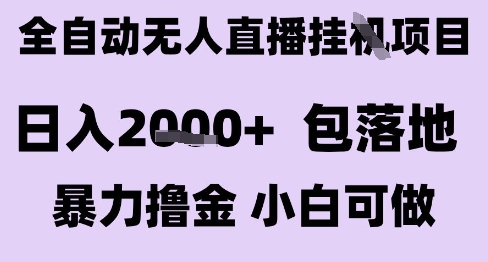 最新全自动抖音无人直播挂G项目，日入2k+ 包落地暴力撸金，小白可做【揭秘】-网赚资源网