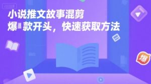 小说推文故事混剪爆款开头，快速获取方法 - 网赚资源网-网赚资源网