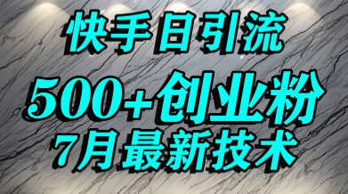 创业粉怎么打？快手精准引流创业粉，宝妈群体日进500+精准流量-网赚资源网