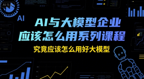 AI与大模型企业应该怎么用系列课程，究竟应该怎么用好大模型 - 网赚资源网-网赚资源网