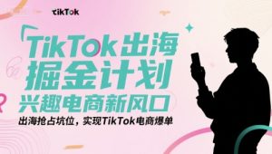 TikTok出海掘金计划，兴趣电商新风口，出海抢占坑位，实现TikTok电商爆单-网赚资源网