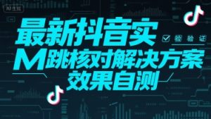 最新抖音实M跳核对解决方案，效果自测-网赚资源网