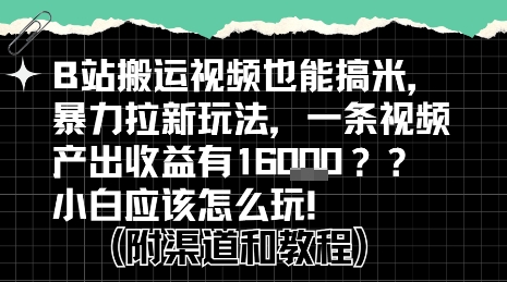 b站掘金计划？搬运视频也能挣拉新的收益，小白应该怎么玩！-网赚资源网