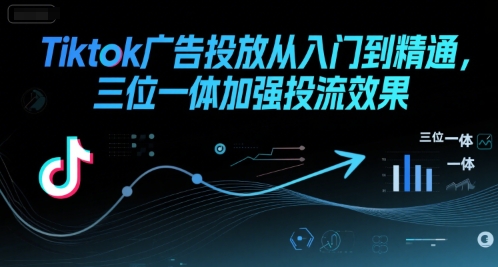 Tiktok广告投放从入门到精通，三位一体加强投流效果-网赚资源网