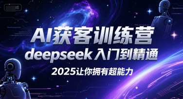 AI获客训练营，deepseek入门到精通，2025让你拥有超能力 - 网赚资源网-网赚资源网