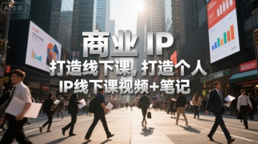 商业IP打造线下课，打造个人 IP线下课视频+笔记-网赚资源网