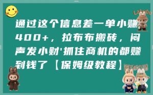 通过这个信息差一单小挣4张+，拉布布搬砖，闷声发小财抓住商机的都挣到钱了【保姆级教程】-网赚资源网