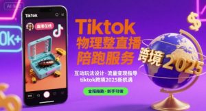 Tiktok物理整蛊直播陪跑服务-tiktok跨境2025-网赚资源网