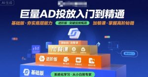 巨量AD投放入门到精通，基础版+进阶版+加餐课-网赚资源网