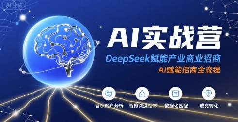 AI实战营：DeepSeek赋能产业商业招商，AI赋能招商全流程-网赚资源网
