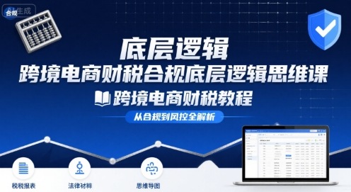 跨境电商财稅合规底层逻辑思维课-跨境电商财税教程-网赚资源网