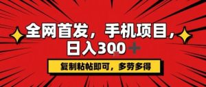 手机项目，日入3张+，复制黏贴即可，可矩阵操作，动手不动脑【揭秘】 - 网赚资源网-网赚资源网